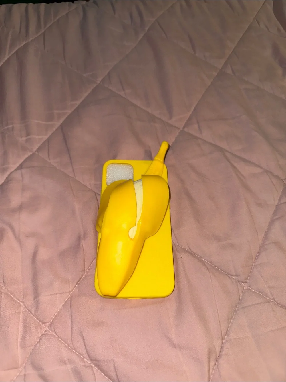 Yellow Banana-Shaped Silicone Phone Case - 3D